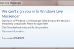 Messenger Error 80048820