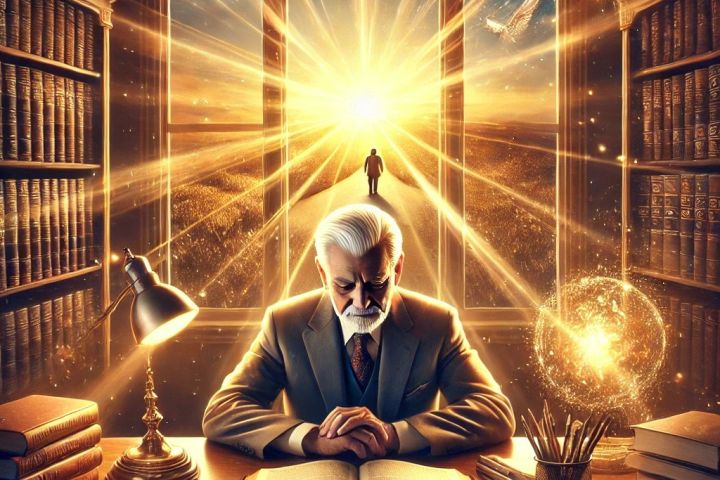 An image capturing the legacy of Og Mandino, an inspirational author known for his motivational books