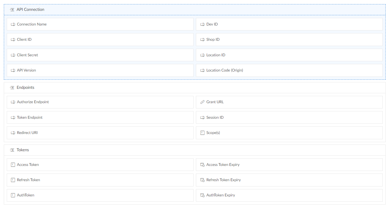 Screenshot of Creator form storing API Credentials